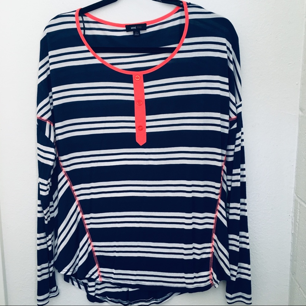 BLUE AND STRIP TOO NWOT